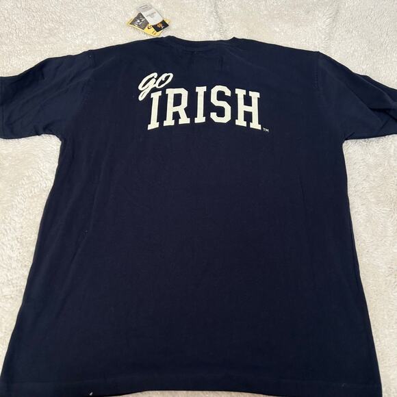 Norte Dame College NWT Mens Navy Embroidered Logo T Shirt Sz XL School Spirit - Picture 3 of 7